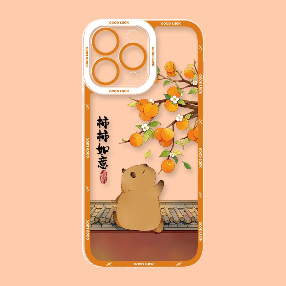 卡皮巴拉天使眼透明防摔軟殼