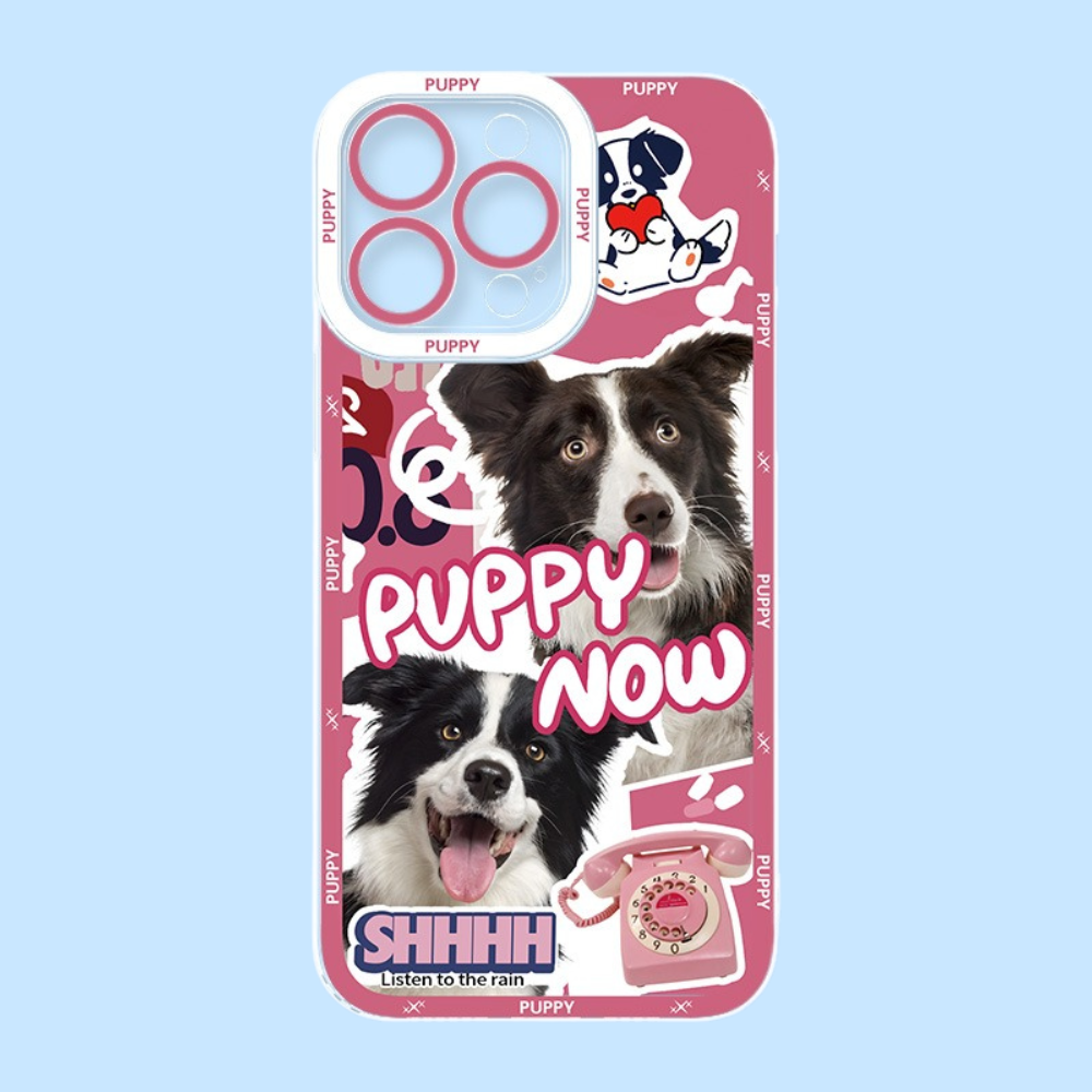 可愛萌寵天使眼透明防摔軟殼