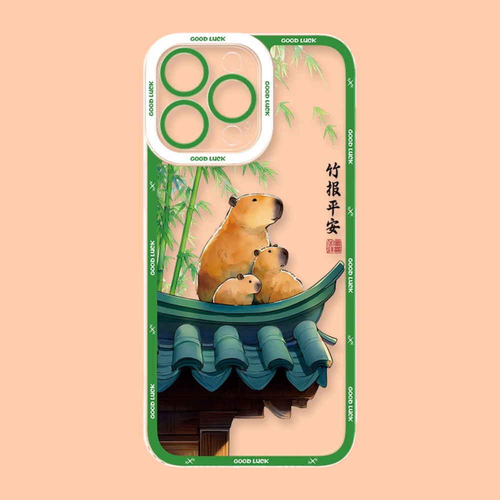 卡皮巴拉天使眼透明防摔軟殼