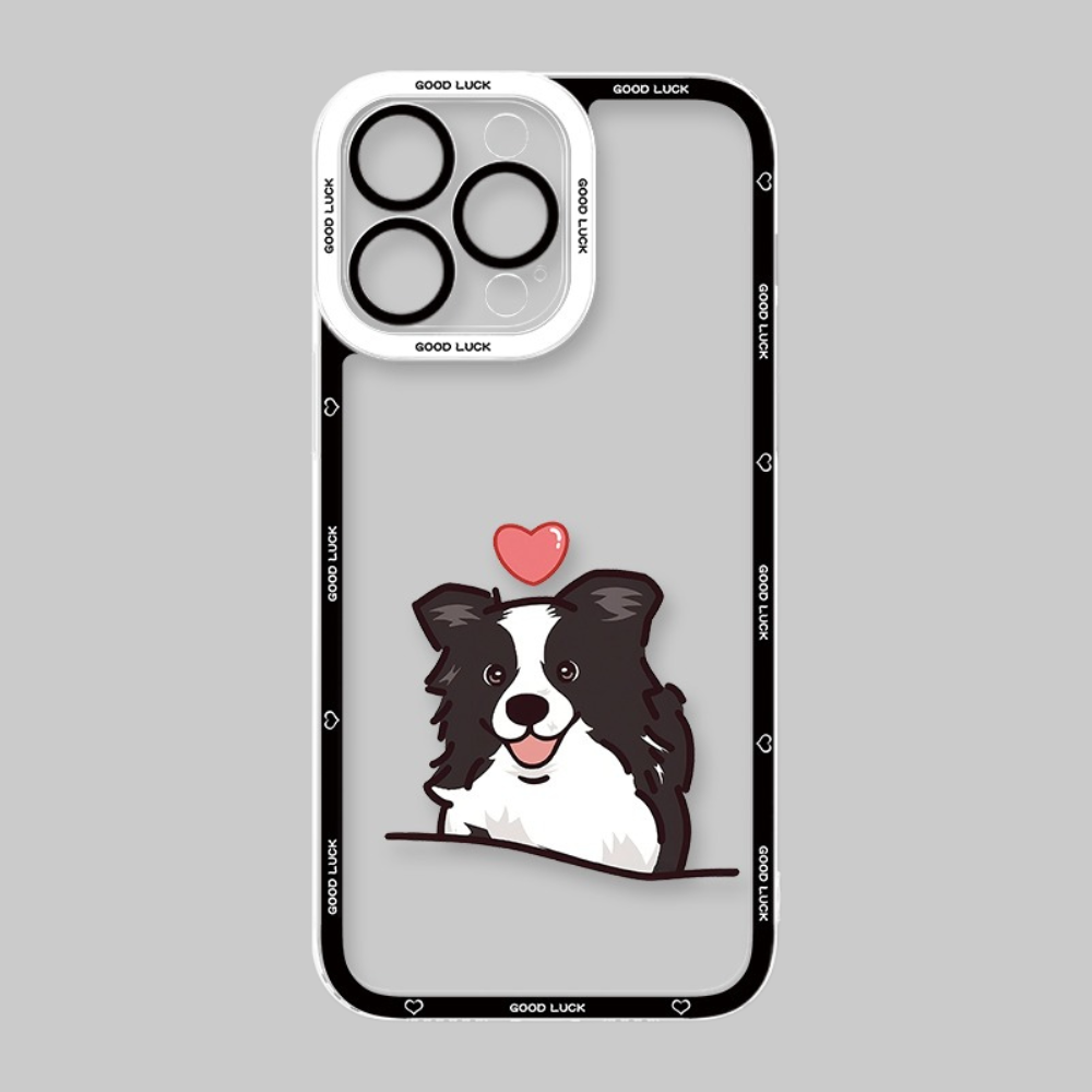 可愛萌寵天使眼透明防摔軟殼