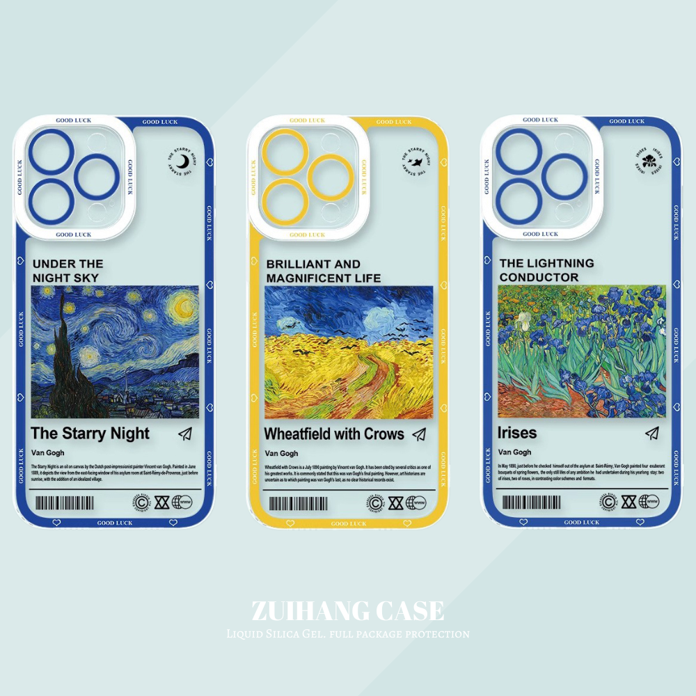 梵高星空天使眼透明防摔軟殼