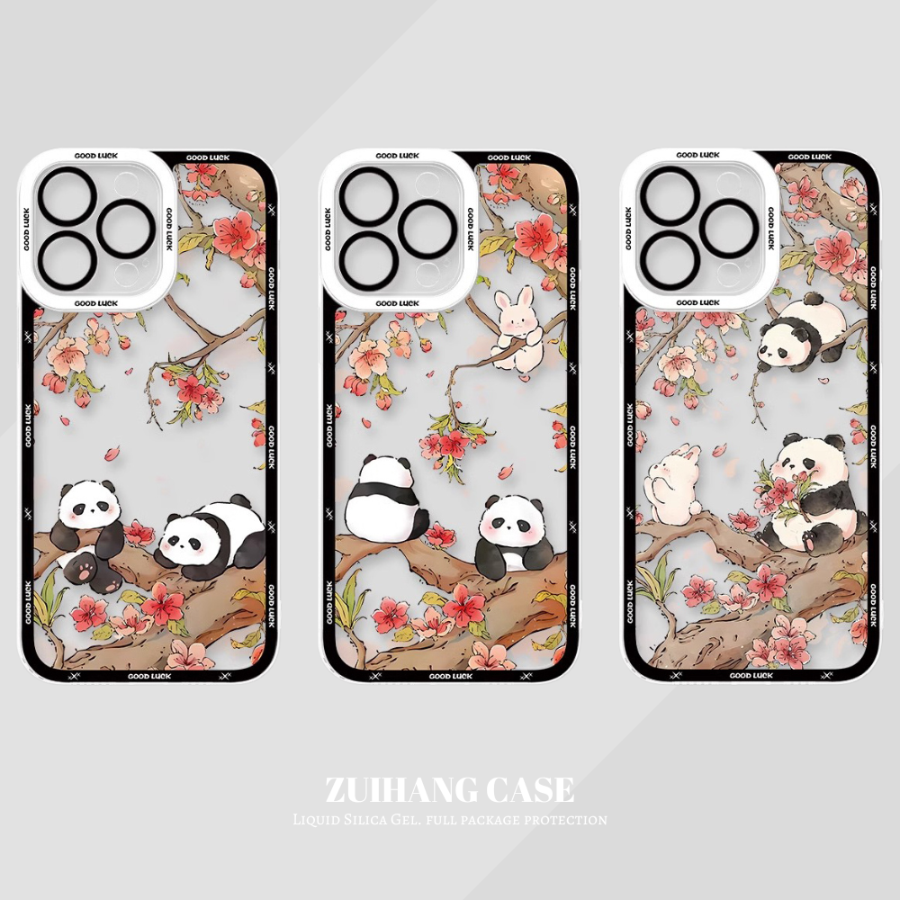 熊貓兔子天使眼透明防摔軟殼