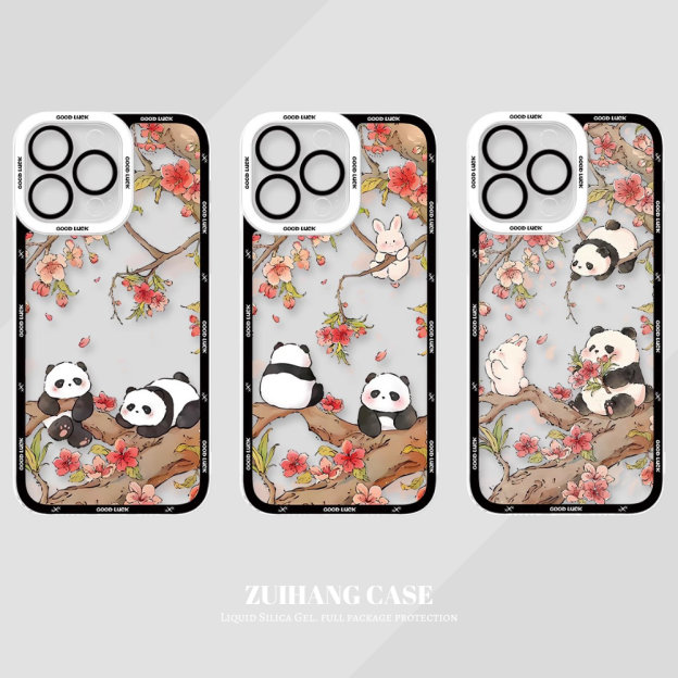 熊貓兔子天使眼透明防摔軟殼