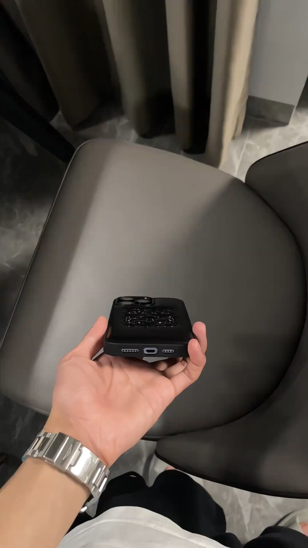 Embossed Art Leather-Texture Matte Phone Case