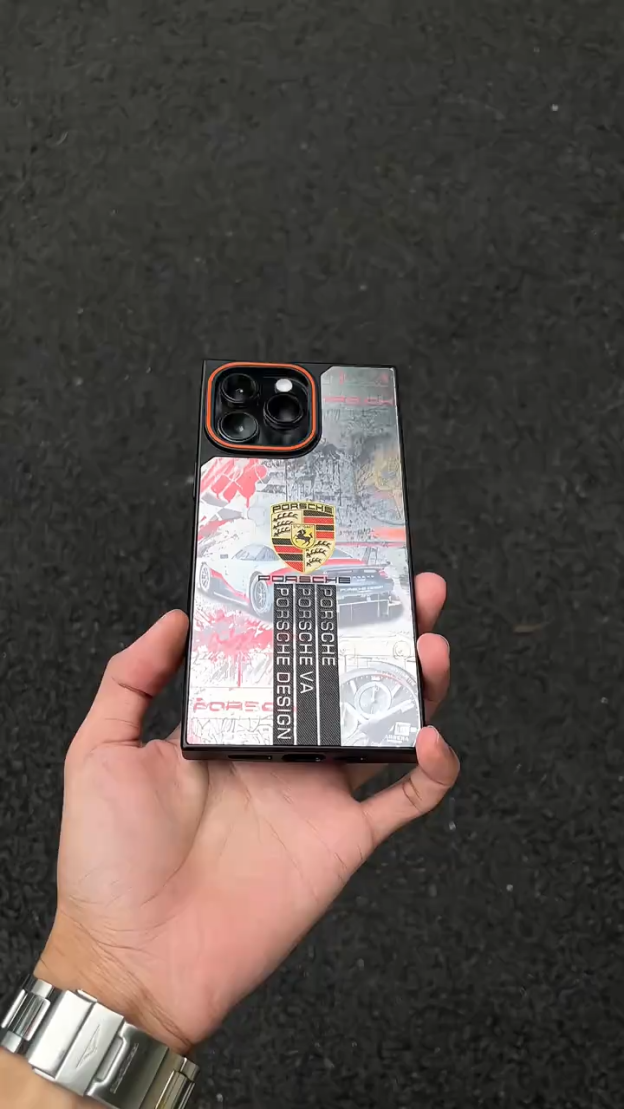 LuxeGradient Square Electroplated Frosted Phone Case