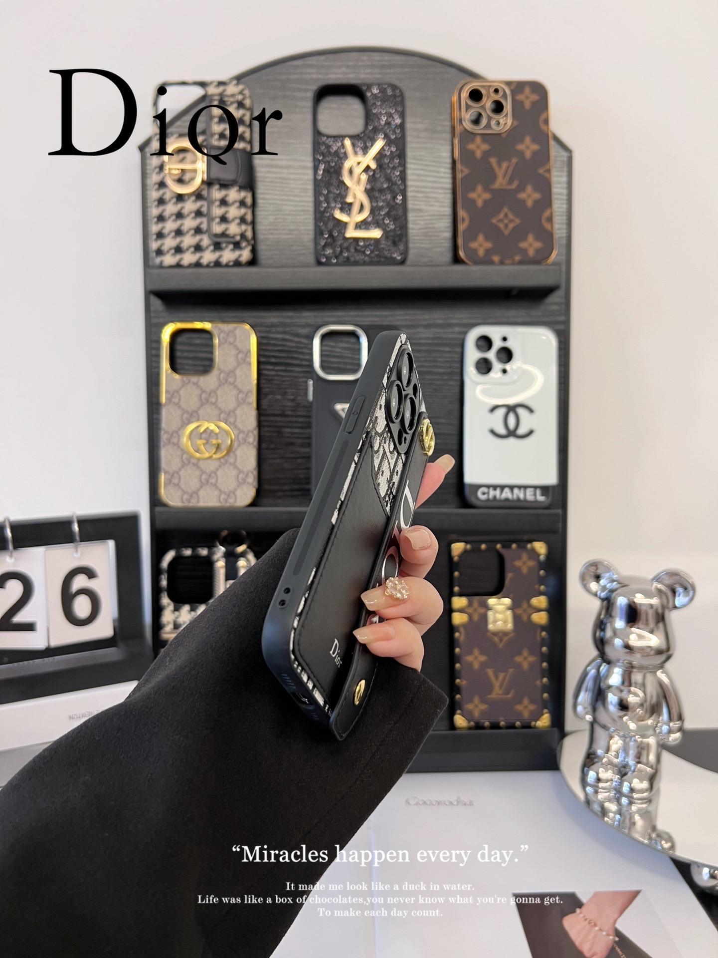 迪奧卡包腕帶手機殼