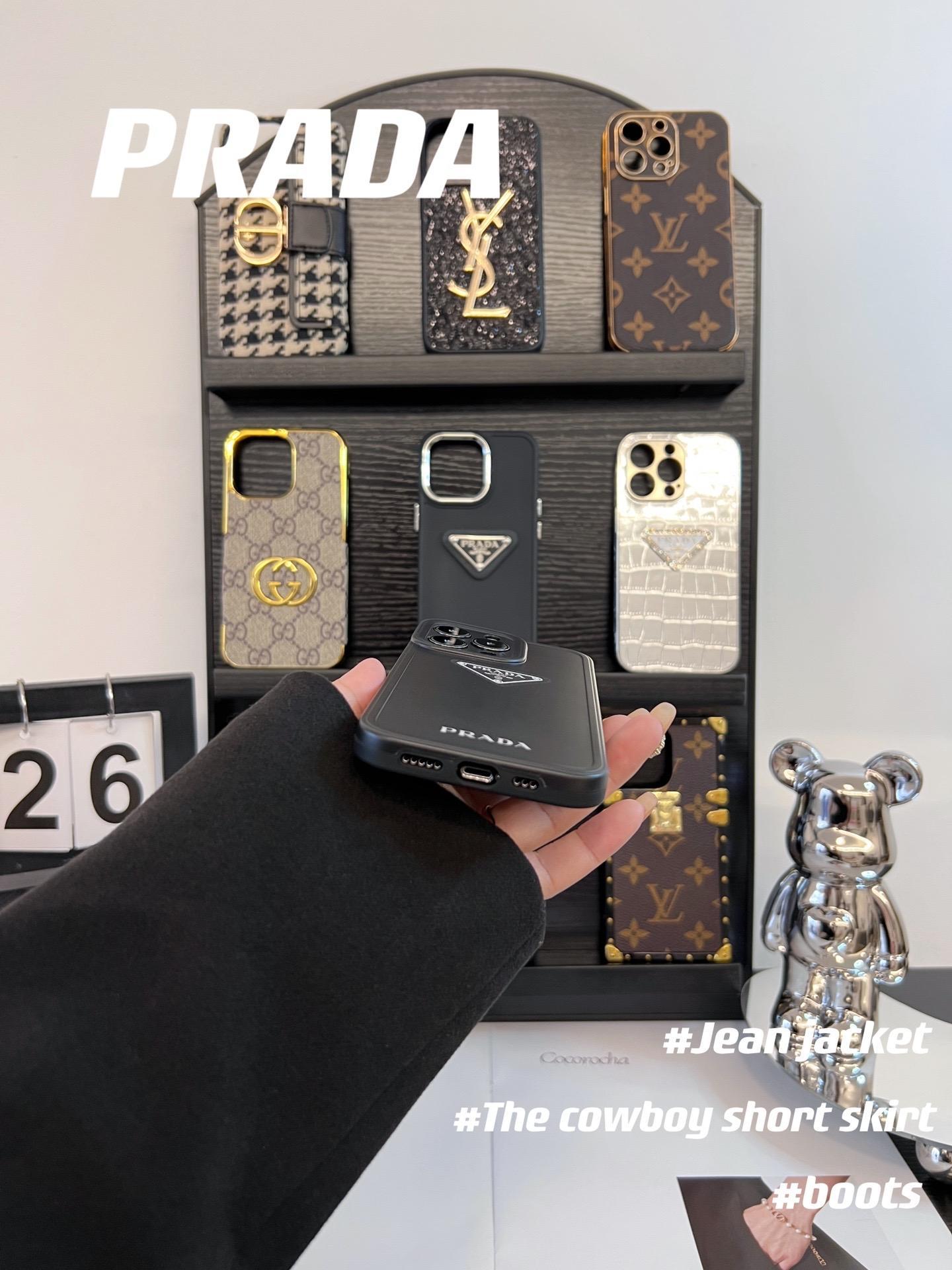 普拉達磨砂全包手機殼