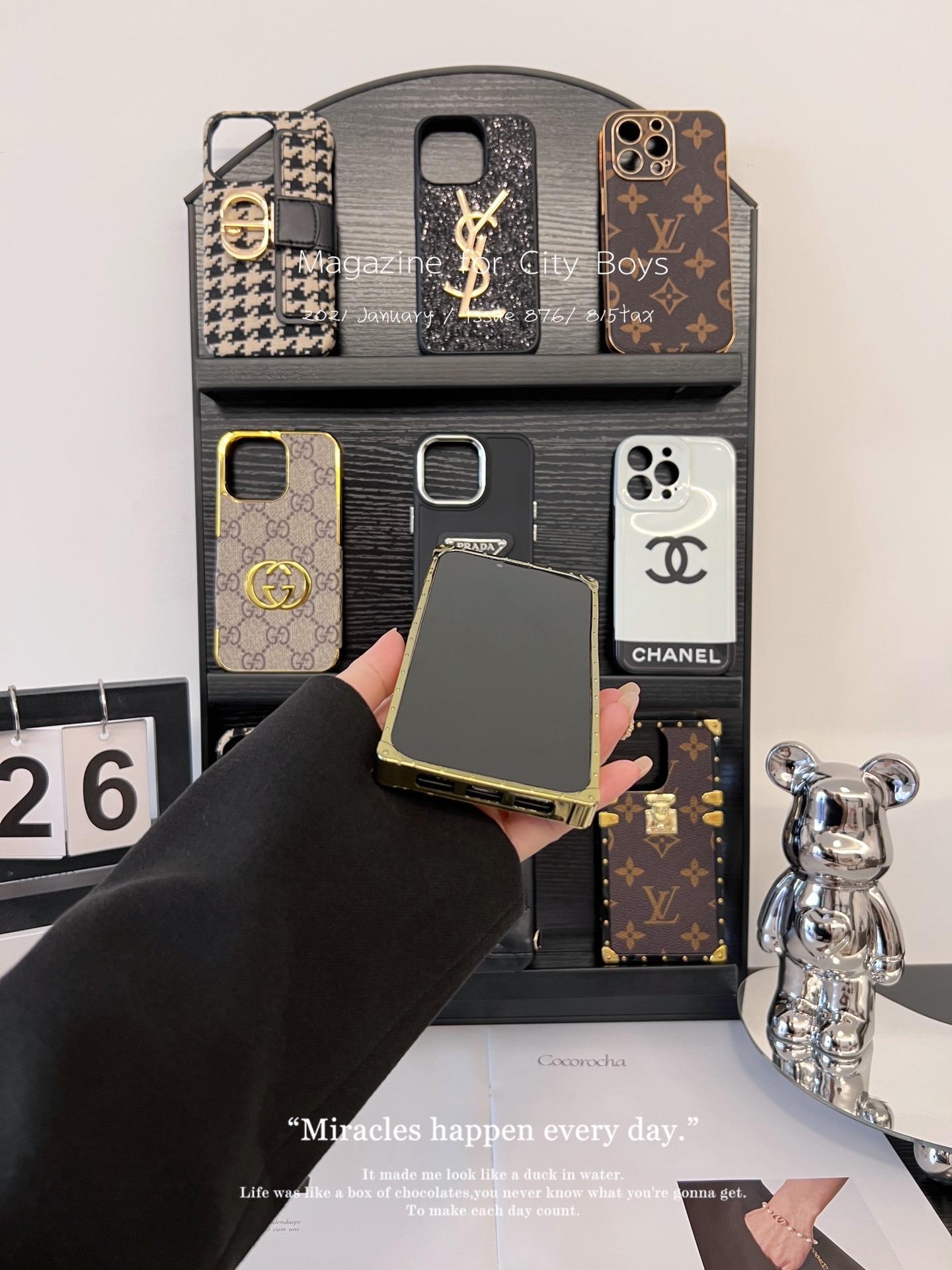 聖羅蘭鱷魚紋金屬全包手機殼