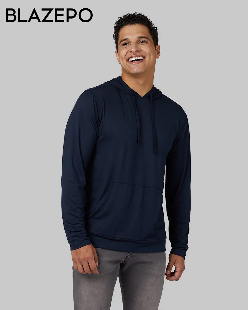 MEN'S COOL LONG SLEEVE HOODED T-SHIRT