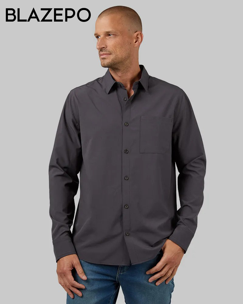 MEN'S CASUAL LONG SLEEVE DRESS SHIRT