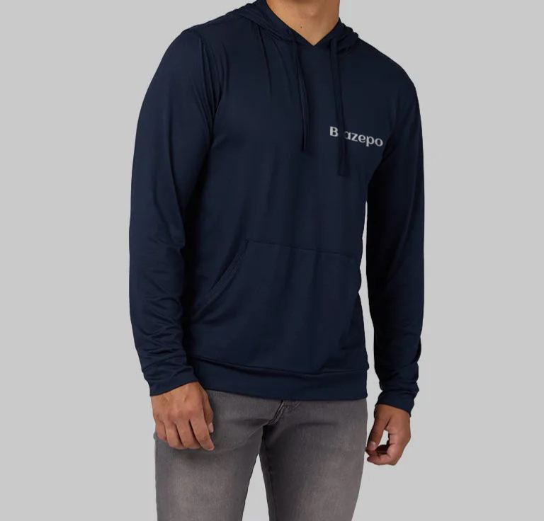 MEN'S COOL LONG SLEEVE HOODED T-SHIRT