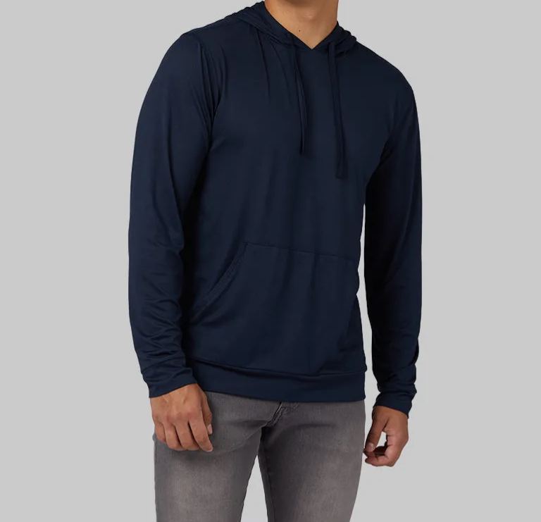 MEN'S COOL LONG SLEEVE HOODED T-SHIRT