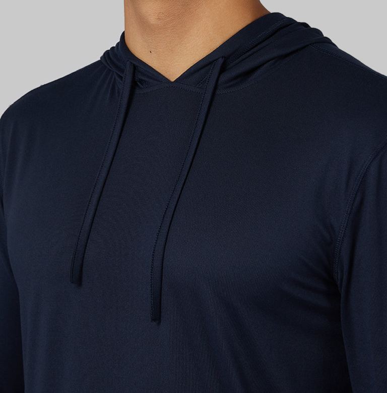 MEN'S COOL LONG SLEEVE HOODED T-SHIRT