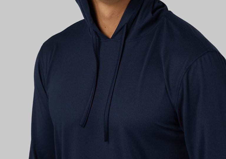 MEN'S COOL LONG SLEEVE HOODED T-SHIRT