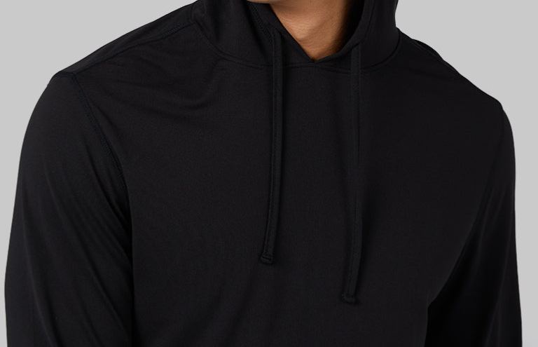 MEN'S COOL LONG SLEEVE HOODED T-SHIRT
