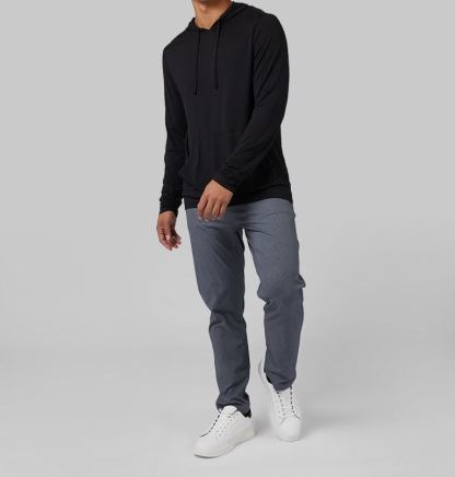 MEN'S COOL LONG SLEEVE HOODED T-SHIRT