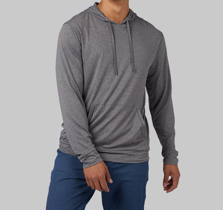 MEN'S COOL LONG SLEEVE HOODED T-SHIRT