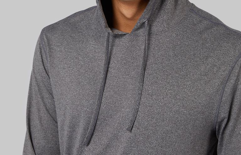 MEN'S COOL LONG SLEEVE HOODED T-SHIRT