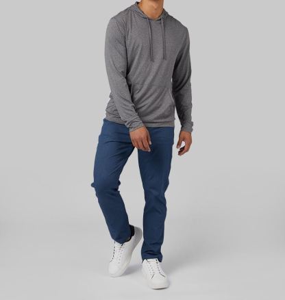 MEN'S COOL LONG SLEEVE HOODED T-SHIRT