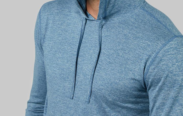 MEN'S COOL LONG SLEEVE HOODED T-SHIRT