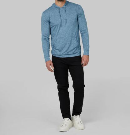 MEN'S COOL LONG SLEEVE HOODED T-SHIRT