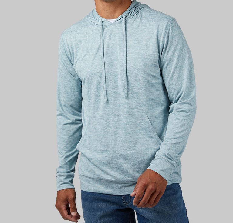 MEN'S COOL LONG SLEEVE HOODED T-SHIRT