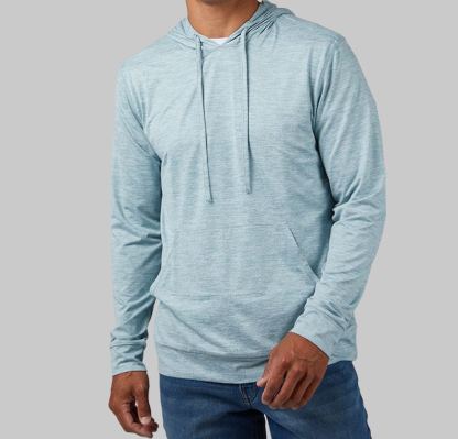MEN'S COOL LONG SLEEVE HOODED T-SHIRT