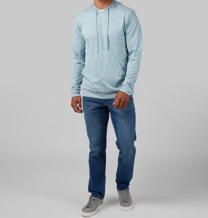 MEN'S COOL LONG SLEEVE HOODED T-SHIRT