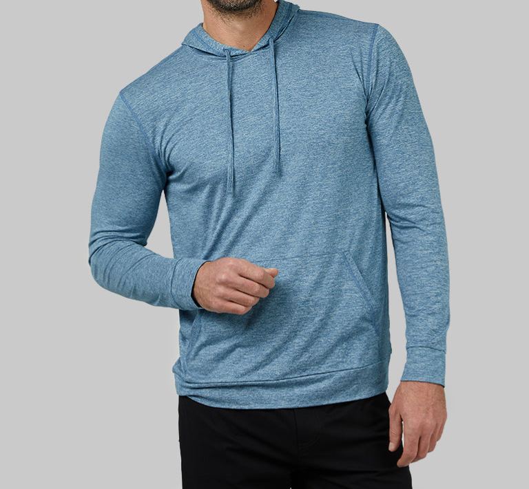 MEN'S COOL LONG SLEEVE HOODED T-SHIRT