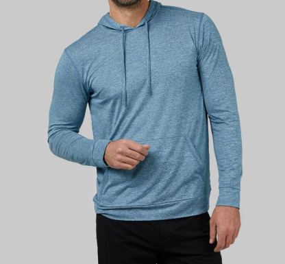 MEN'S COOL LONG SLEEVE HOODED T-SHIRT