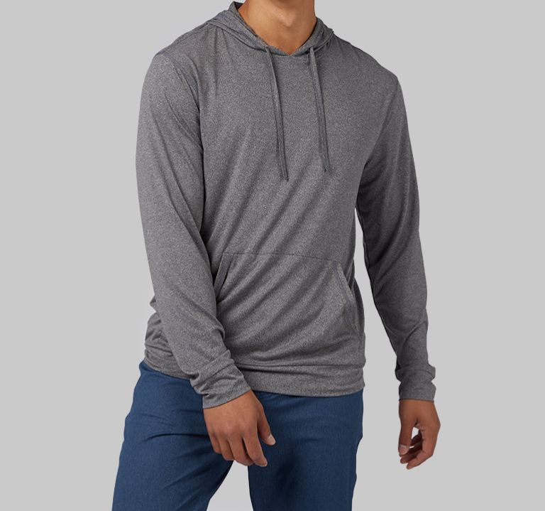 MEN'S COOL LONG SLEEVE HOODED T-SHIRT