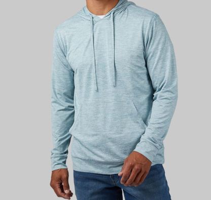 MEN'S COOL LONG SLEEVE HOODED T-SHIRT