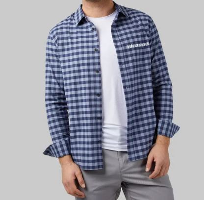 MEN'S SOFT PLAID LONG SLEEVE BUTTON-UP