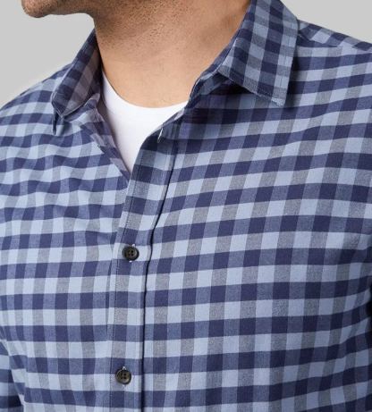 MEN'S SOFT PLAID LONG SLEEVE BUTTON-UP