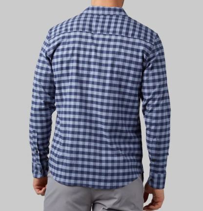 MEN'S SOFT PLAID LONG SLEEVE BUTTON-UP