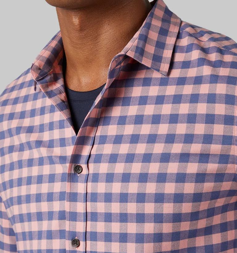 MEN'S SOFT PLAID LONG SLEEVE BUTTON-UP