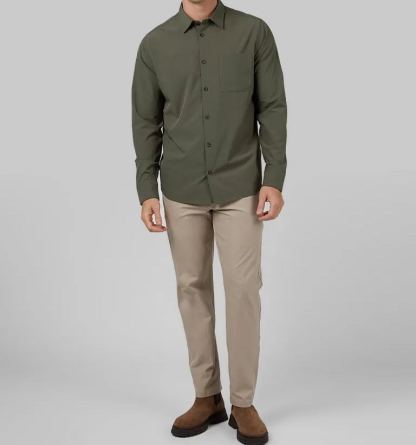 MEN'S CASUAL LONG SLEEVE DRESS SHIRT