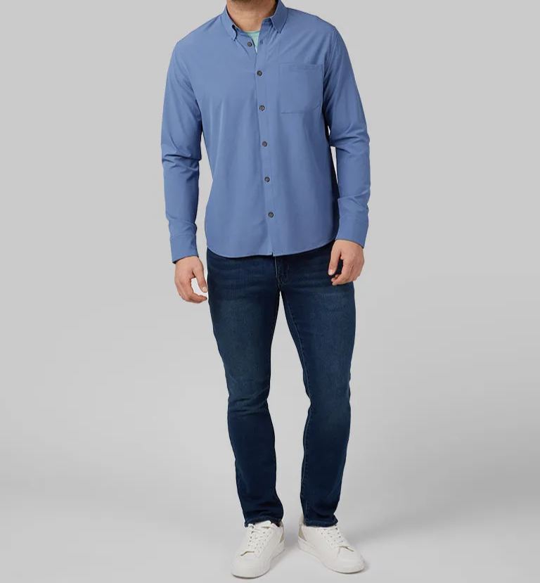 MEN'S CASUAL LONG SLEEVE DRESS SHIRT