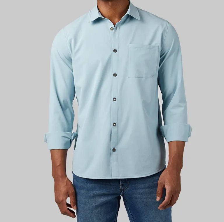 MEN'S CASUAL LONG SLEEVE DRESS SHIRT