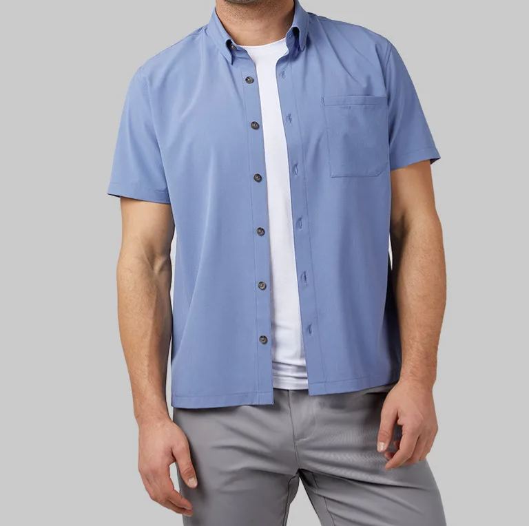 MEN'S CASUAL SHORT SLEEVE DRESS SHIRT