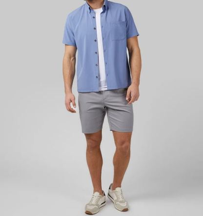 MEN'S CASUAL SHORT SLEEVE DRESS SHIRT