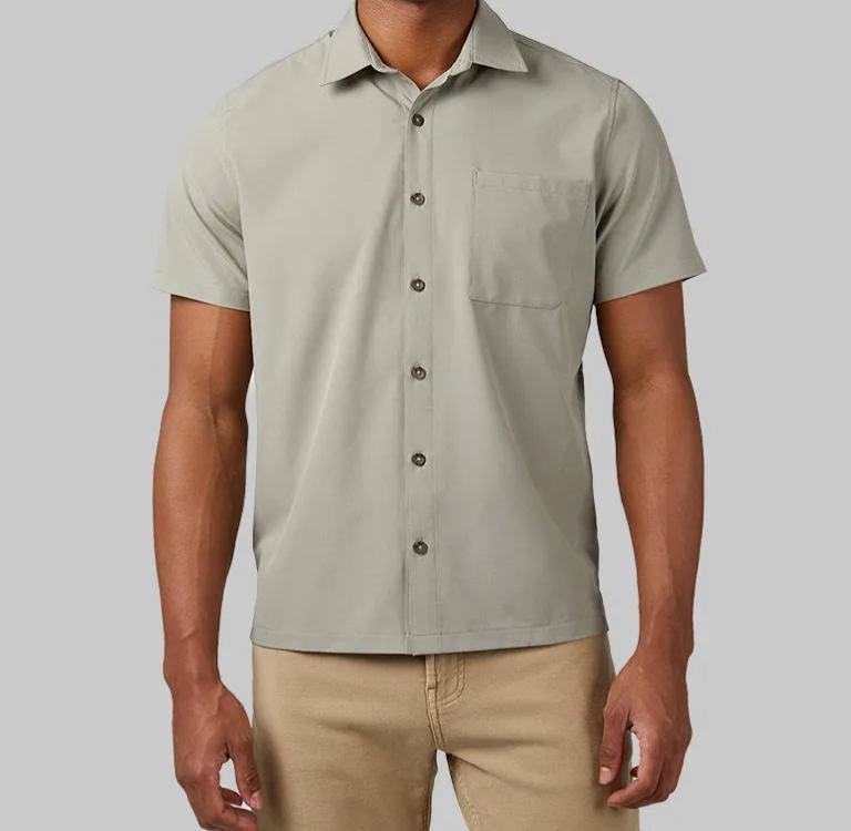 MEN'S CASUAL SHORT SLEEVE DRESS SHIRT