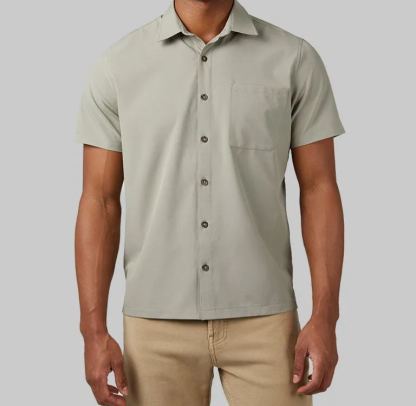 MEN'S CASUAL SHORT SLEEVE DRESS SHIRT