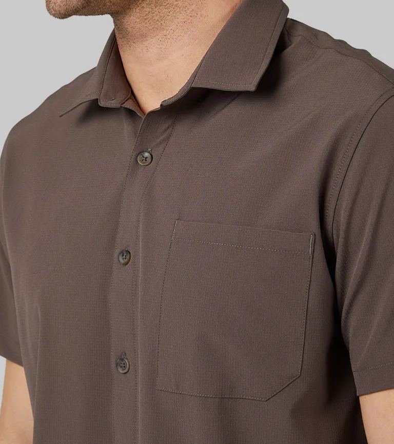 MEN'S CASUAL SHORT SLEEVE DRESS SHIRT