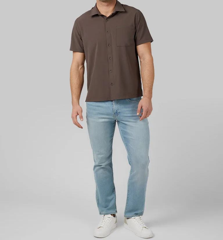 MEN'S CASUAL SHORT SLEEVE DRESS SHIRT