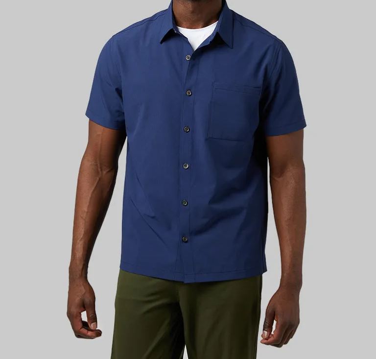 MEN'S CASUAL SHORT SLEEVE DRESS SHIRT