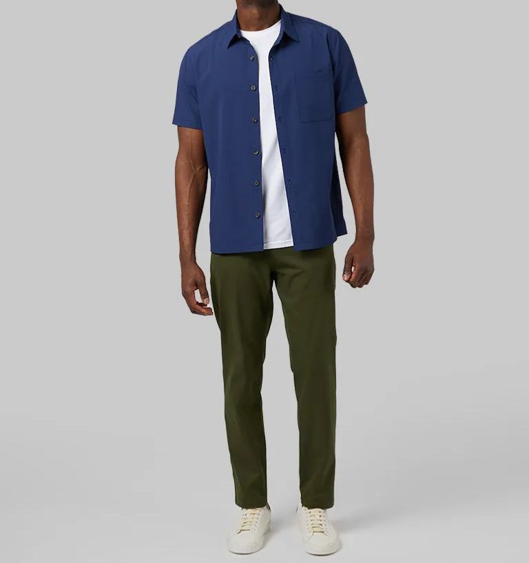 MEN'S CASUAL SHORT SLEEVE DRESS SHIRT