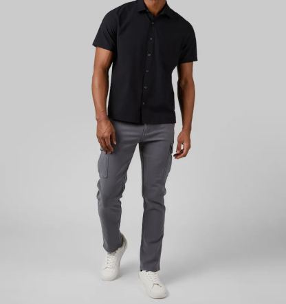 MEN'S CASUAL SHORT SLEEVE DRESS SHIRT