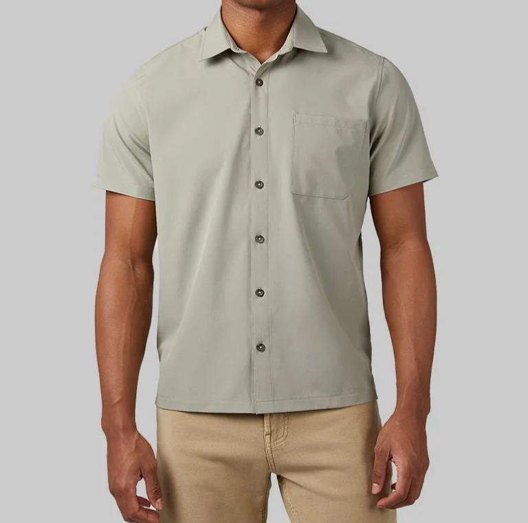 MEN'S CASUAL SHORT SLEEVE DRESS SHIRT