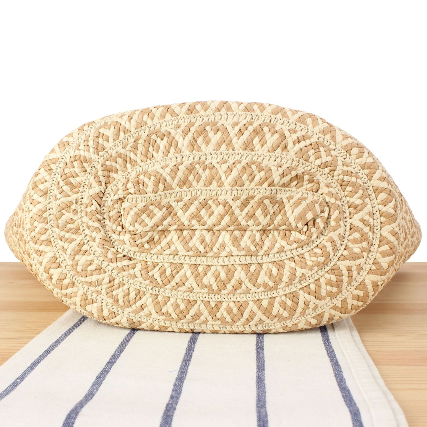 Handwoven Straw Tote Bag for Women – Summer Beach Shoulder Bag